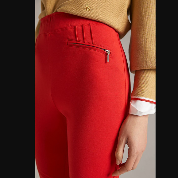 Anthropologie The Sabine Red Pull-On Flare Pants - New - Small - Picture 2 of 6